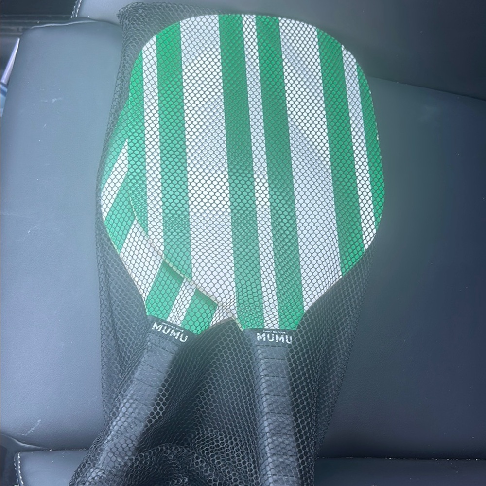 Show Me Your MuMu Green and White Striped Paddles